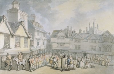 Une revue sur une place de marché, c.1790 - Thomas Rowlandson